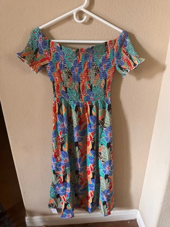 NWT Cupshe Floral Tropical Midi Dress - Picture 3 of 4
